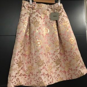 NWT Asos Sparkly Pink Floral Skirt sz 6 new w tags